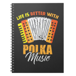 Polka Music Accordion Pools dansen Notitieboek