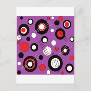 Polka Paarse Briefkaart