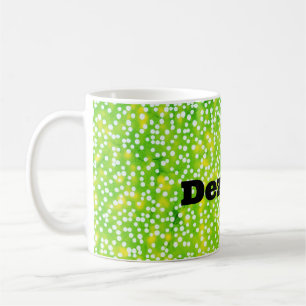 "Polka Perfection: Green Dotted Delight Mok" Koffiemok
