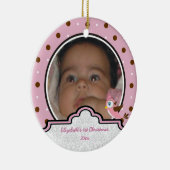 Polka point bébé fille premier ornement photo de N (Droite)