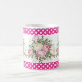Polka point rose floral Mug (Centre)