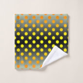 Polka Pointe Gris Moderne Et Jaune Gradié Pointe B (Gant de toilette)