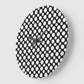 Polka-points blancs sur horloge murale noire (Angle)
