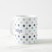 Polka Pot Mug Coastal Personnalisé (Devant gauche)