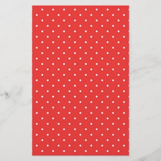 Polka punt rode witte achtergrond aangepaste sjabl briefpapier