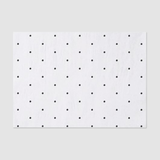 Polka-punten Zwart-wit patroon elegant Tissuepapier (Voorkant)