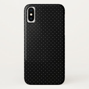 Polka-puntpatroon in zwart-wit iPhone x hoesje