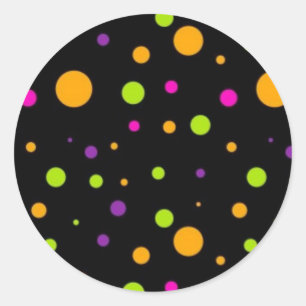 Polka-puntpatroon Ronde Sticker