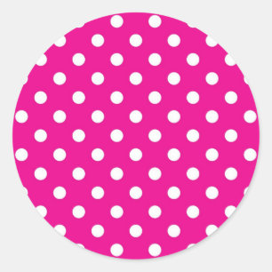 Polka-puntpatroon Ronde Sticker