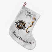 Polka Radio Christmas Stocking Grote Kerstsok (Voorkant (Hangend))