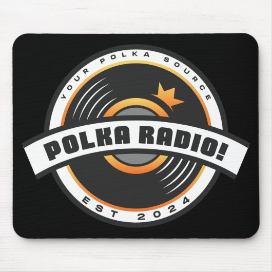 Polka Radio Mousepad (Black) Muismat (Voorkant)