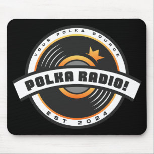 Polka Radio Muismat (Zwart)