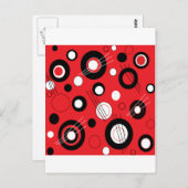 Polka Red Briefkaart (Voorkant / Achterkant)