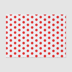 Polka Red Stippen Print Tissue Paper Tissuepapier