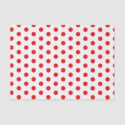 Polka Red Stippen Print Tissue Paper Tissuepapier (Voorkant)