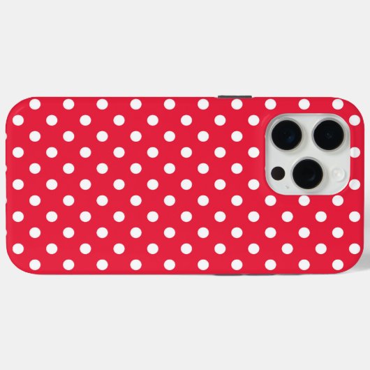 Polka rood gestippeld Case-Mate iPhone case (Achterkant (horizontaal))