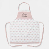 Polka rose et blanche molle sur le tablier (Recto)