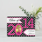 Polka rose noire Invitation 2e classe photo (Debout devant)