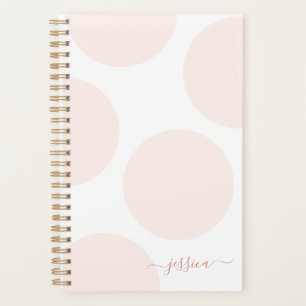 Polka rose pâle point simple Planificateur personn