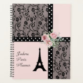 Polka rose romantique Point Paris France Planner (Devant)