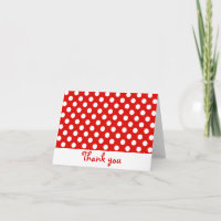 Polka rouge et blanc Point Merci Notes