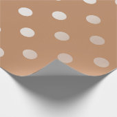 Polka Small Stippen Silver Grey VIP Beige Brown Iv Cadeaupapier (Hoek)