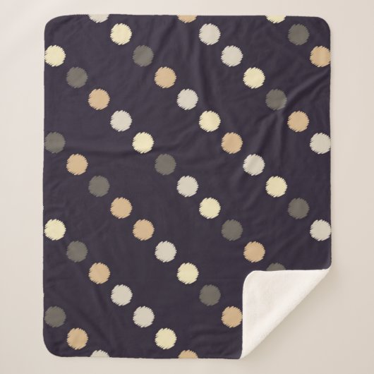 Polka stip naadloos patroon. Scribble texture. Tek Sherpa Deken (Voorkant)