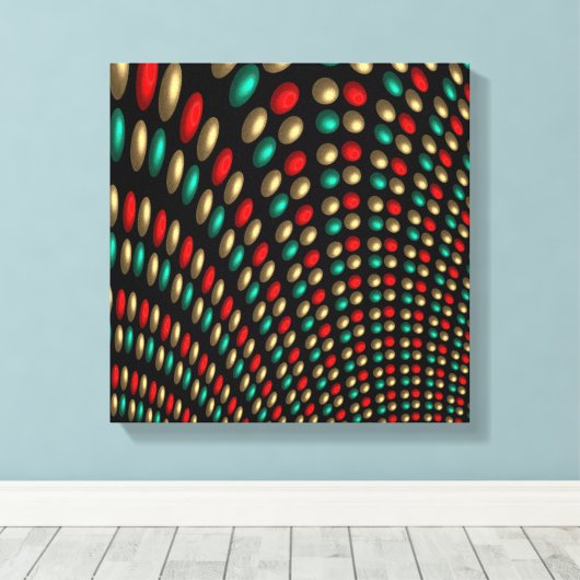 polka stip textuur abstracte fractale kunst canvas afdruk (Insitu (Houten vloer))