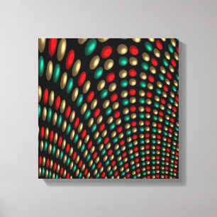 polka stip textuur abstracte fractale kunst canvas afdruk