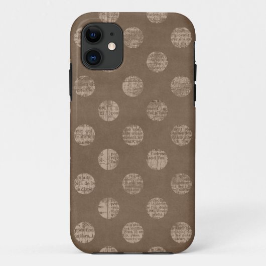 polka stippagina stippen roestbruin Case-Mate iPhone case (Achterkant)