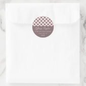 Polka-Stippen Adres Sticker (Tas)