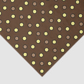 Polka-stippen bruin geel en beige tissuepapier (Detail)