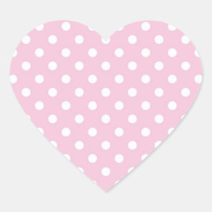 Polka stippen op zoete roze achtergrond sticker