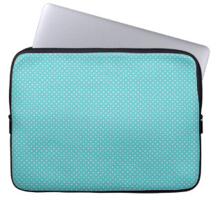 Polka stippin stippen girale chroomblauwe patronen laptop sleeve
