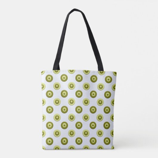 polka stipt groen patroon . tote bag (Achterkant)