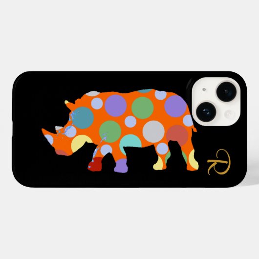 polka stipt rhinodier Case-Mate iPhone case (Achterkant (horizontaal))