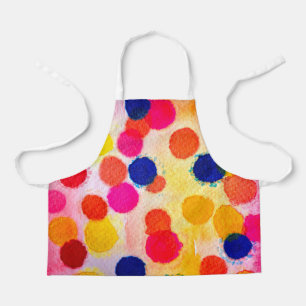Polka stipte regenboogwaterclor schort