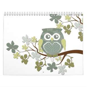 Polka Tree Owl Calendar Kalender