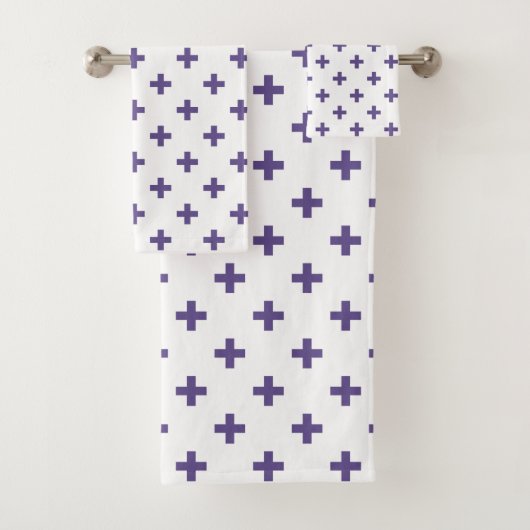 Polka ultra violette croise sur blanc (En situation)
