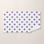 Polka ultra violette croise sur blanc (Serviette à main)