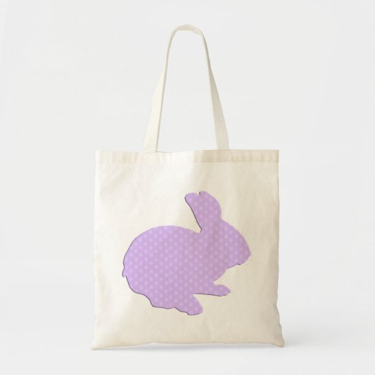 Polka violet point Silhouette Sac fourre-tout lapi (Devant)