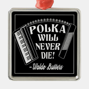Polka zal nooit sterven Dresden fans Metalen Ornament