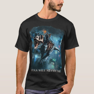 Polka zal nooit sterven tijdens het rijden op een t-shirt
