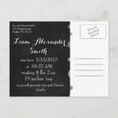 Polkadot Baby Boy Faire-part de naissance Carte po (Dos)