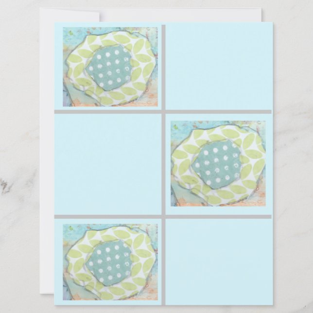 Polkadot Bloem Scrapbook Papier (Voorkant)