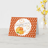 Polkadot Citrouille Fall Orange Baby Faire-part (Fleur jaune)