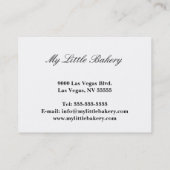 Polkadot Cupcakes Visitekaartje (Achterkant)