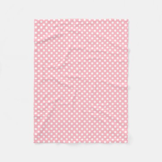 Polkadot Design Light Roze Fleece Deken (Voorkant)