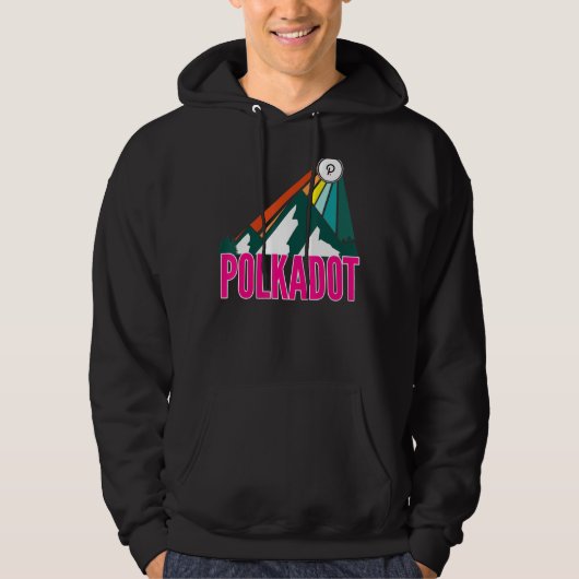 Polkadot Dot Crypto Mountain Sun Rays Cryptocurren Hoodie (Voorkant)