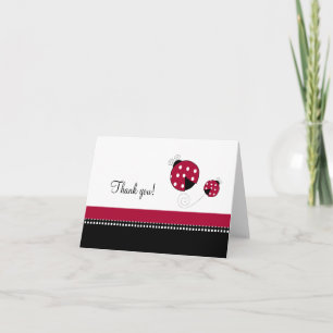 Polkadot Ladybug Folded Bedankt notities